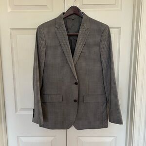 Bonobos Charcoal Checkered Blazer 40R slim fit